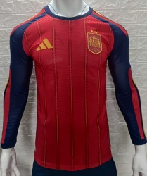 2026 Spain LONG SLEEVE player version 2 star Soccer jersey